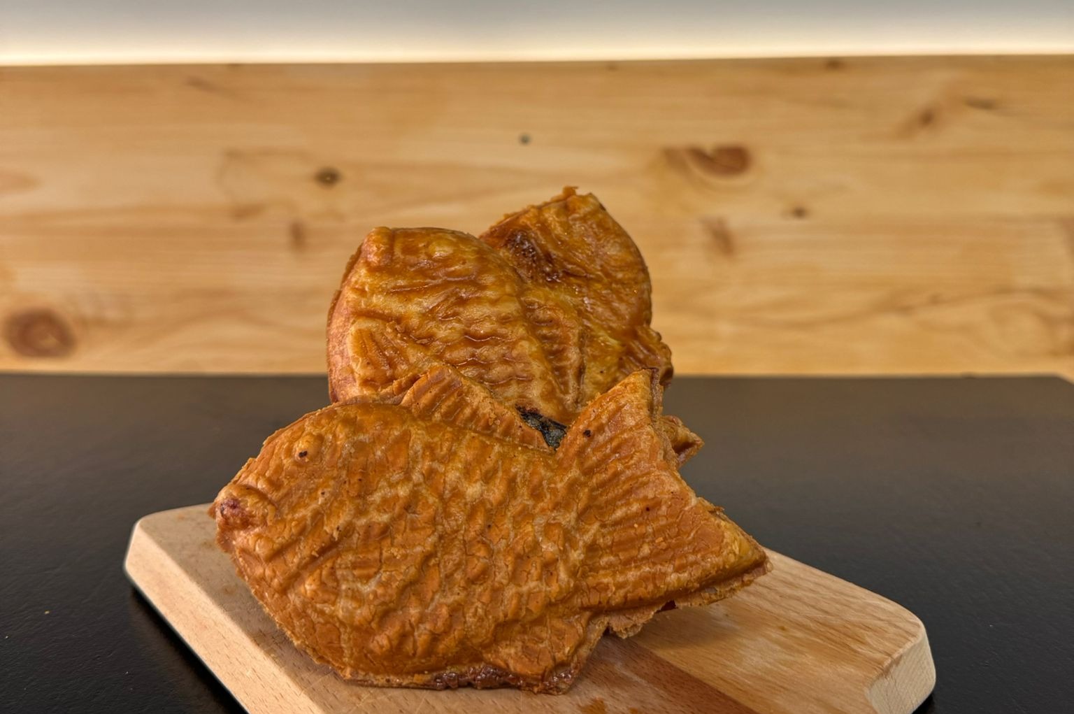 Taiyaki at Infinity Cafe Surrey BC - Japanese fish-shaped pastry filled with sweet red bean paste or custard